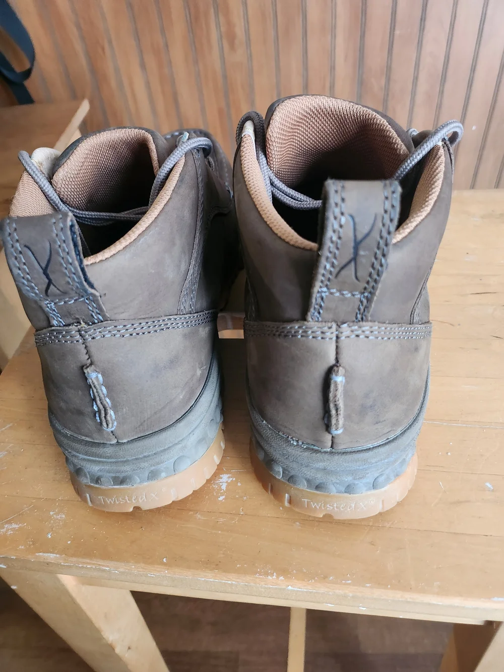 Twisted X steel toe boots Men's Brown Chukka Work Boots Size 8w
